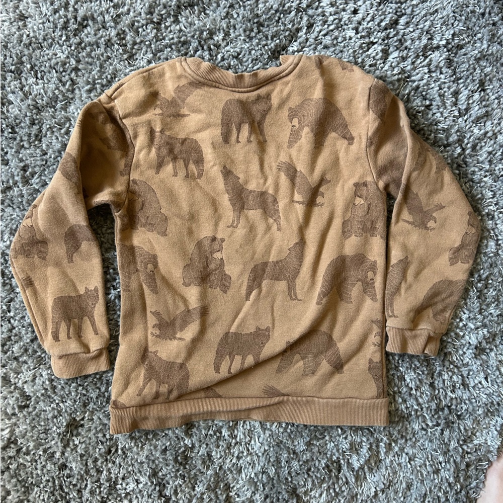 H&M Brown Animal Print Sweatshirt